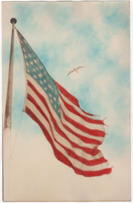 albert price 1917 us flag and eagle